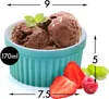 Dimono® 8er Set Dessertschalen Keramik 170ml Türkis – Runde Produktbild-Vorschau 6
