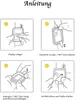 Four-panel diagram showing how to apply a screen protector to a smartwatch. Produktbild-Vorschau