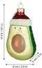 BRUBAKER Weihnachtsavocado - Handbemalte Weihnachtskugel Produktbild-Vorschau 4