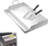LZQ Plaque de gril en acier inoxydable avec anse 47x32x7 Voir les images du produit 1