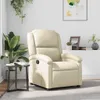 A cream-colored recliner chair is shown in a living room setting with plants and decor. Voir les images du produit