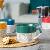 6x GrÃ1/4n 475ml Getaucht Bindestrich Steingut Kaffeebecher Produktbild-Vorschau 6