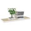 Schweberegale 2 Stk. Eichen-Optik und Weiß 80x23,5x3,8 cm Produktbild-Vorschau 3