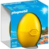 A Playmobil egg-shaped toy packaging with a beach scene illustration. Anteprima dell’immagine prodotto
