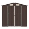 vidaXL Capanno da giardino Marrone 205x129x183 cm Acciaio Anteprima dell’immagine prodotto 10