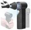 A product image showcasing an electric dust blower with various attachments and charging cables, with a hand holding a similar device in the background. Náhled obrázku produktu