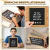 Rillenbrett Buchstabentafel mit Filz Weiß 27x27 cm Retro Produktbild-Vorschau 7