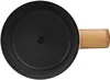 A top-down view of a black saucepan with a wooden handle. Produktbild-Vorschau