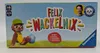 The image shows the front of a board game box with a cartoon sloth character and colorful text. Produktbild-Vorschau