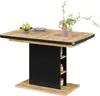 Esstisch Vicco Fenaro Schwarz/Eiche 120 x 80 cm mit offenen Produktbild-Vorschau 5