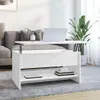 vidaXL Konferenční stolek bílý 80x50x40 cm Materiál dřevo Náhled obrázku produktu 2