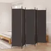 5dílný paraván hnědý 250x200 cm textil Náhled obrázku produktu 2