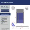 AQUABATOS Duschkabine Nischentür Dusche 120 cm Badezimmer Produktbild-Vorschau 2