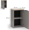 Komoda Vicco Wido Greige 50 x 80 cm s policou, Model 57444 Náhľad obrázku produktu 2