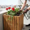 Pflanzkübel Holz massiv TAVO35 116x37x35 cm - Wetterfester Produktbild-Vorschau 13