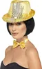 Smiffys Pailletten Trilby Hut Gold Produktbild-Vorschau 1