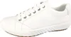 A white leather sneaker is shown from a side angle against a white background. Náhled obrázku produktu