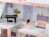 drewniany domek dla lalek w stylu Boho led | ZA4131 Podgląd zdjęcia produktu 16