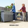 Outsunny Armoire de rangement de jardin sur pied, table de Voir les images du produit 3
