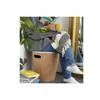 UMBRA WOODROW STORAGE Hocker Eimer mit Deckel Holz Produktbild-Vorschau 4