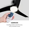 Klarstein Figo ventilátor a stropní svítidlo 2v1, 132 cm, Náhled obrázku produktu 3