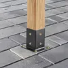 SOTECH Bodenhülse 90 x 90 mm schwarz – Pfostenträger zum Produktbild-Vorschau 4