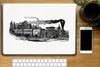 MuchoWow® Laptop Aufkleber Sticker Cover Vintage - Zug - Produktbild-Vorschau 2