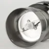 Close-up view of the blades and interior of a stainless steel electric grinder. Produktbild-Vorschau