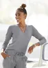 VIVANCE V-Ausschnitt-Pullover grau-meliert Größe 40/42 Produktbild-Vorschau 7
