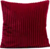 A red corduroy pillow on a white background. Produktbild-Vorschau