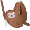 Relaxdays Pinata Set, 3tlg., Faultier-Form, zum Aufhängen, Produktbild-Vorschau 1