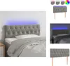 vidaXL LED Kopfteil Hellgrau 90x7x78/88 cm Samt -  Kopf- & Produktbild-Vorschau 1