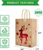 24 Stück Weihnachts-Geschenktüten, weihnachtliche braune Produktbild-Vorschau 2