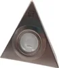 A triangular under-cabinet light fixture with a brushed metal finish and a frosted glass lens. Náhled obrázku produktu