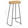 vidaXL Gavin Barhocker 2 Stk. Massivholz Mango Produktbild-Vorschau 7