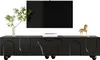 Schwarzer TV-Schrank mit Holzbeinen – 180 cm breit, matte Produktbild-Vorschau 1