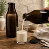 Milchflasche 1 Liter Glasflasche braun mit 6 Flaschen & 12 Produktbild-Vorschau 2