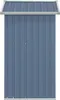 vidaXL Capanno per attrezzi Grigio 126x97,5x177 cm Acciaio Anteprima dell’immagine prodotto 4
