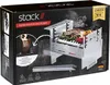 The image shows the packaging of a stackable grill. Produktbild-Vorschau