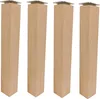 Four wooden furniture legs with metal tops are arranged in a row against a white background. Náhľad obrázku produktu
