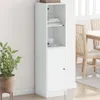 vidaXL Vysoká doska so sklenenými dvierkami biela 35x37x142 Náhľad obrázku produktu 1
