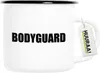 Huuraa Emaille Tasse Bodyguard Schriftzug 300ml Vintage Produktbild-Vorschau 1