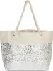 styleBREAKER Damen XXL Strandtasche mit Metallic Leoparden Produktbild-Vorschau 1