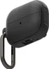 A black protective case for Samsung Galaxy Buds 3 / 3 Pro with a carabiner attached. Voir les images du produit