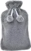 Gummi-Wärmflasche LARGE Plüschwärmer grau Produktbild-Vorschau 1