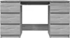vidaXL Písací stôl Grey Sonoma 140x50x77 cm odvodený Náhľad obrázku produktu 3