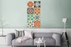 MuchoWow® Poster Blumen - Vintage - Muster - Blau - Orange Produktbild-Vorschau 5
