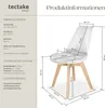 A diagram showing the dimensions of a chair, with text providing product information. Náhled obrázku produktu