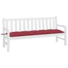 vidaXL Housse de banc de jardin vin rouge 180x50x7 cm tissu Voir les images du produit 3