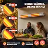 MONZANA® Infrarot Heizstrahler Goldröhre 3000W App Produktbild-Vorschau 3